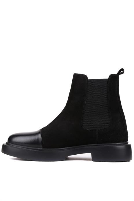 Shoetyle - Siyah Süet Deri Erkek Chelsea Bot 250-080