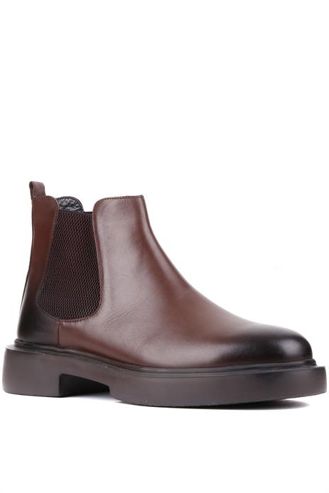 Shoetyle - Kahverengi Deri Erkek Chelsea Bot 250-082