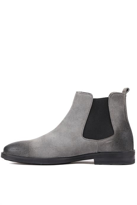Shoetyle - Gri Süet Deri Erkek Chelsea Bot 250-201