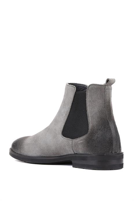 Shoetyle - Gri Süet Deri Erkek Chelsea Bot 250-201