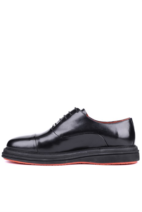 Shoetyle - Siyah Hakiki Açma Deri Bağcıklı Erkek Klasik Ayakkabı 250-2035