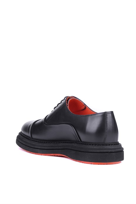 Shoetyle - Siyah Hakiki Deri Bağcıklı Erkek Klasik Ayakkabı 250-2035