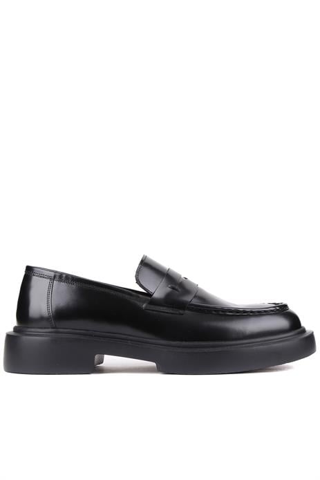 Shoetyle - Siyah Açma Deri Bağcıksız Erkek Klasik Ayakkabı 250-2375