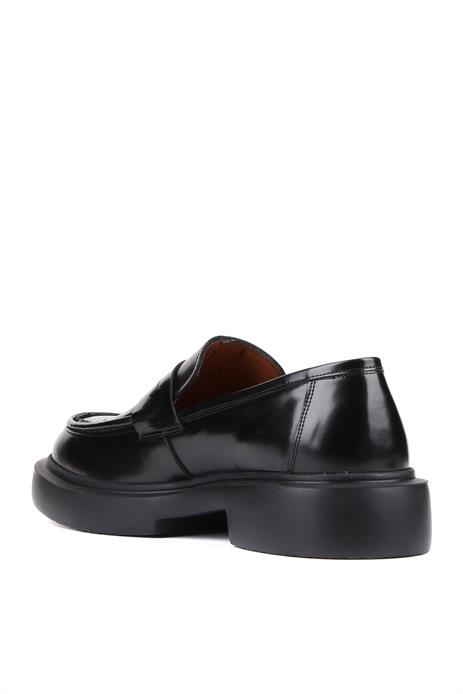 Shoetyle - Siyah Açma Deri Bağcıksız Erkek Klasik Ayakkabı 250-2375
