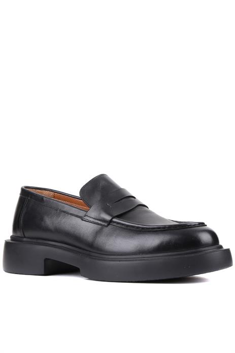 Shoetyle - Siyah Deri Bağcıksız Erkek Klasik Ayakkabı 250-2375