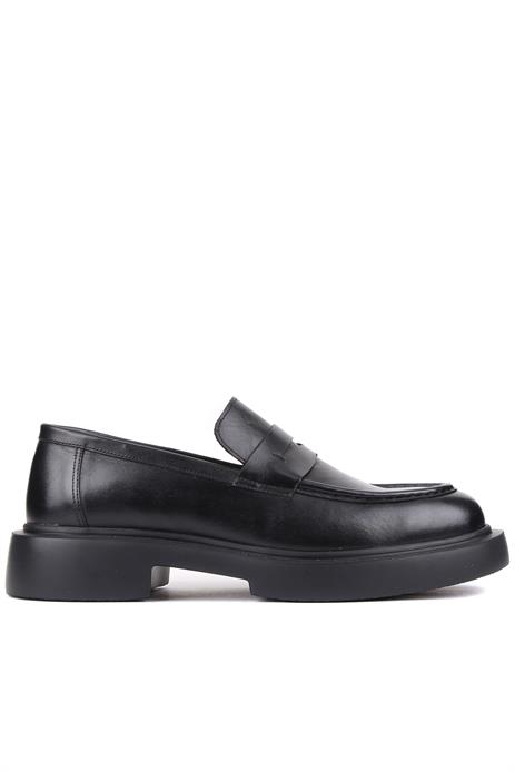 Shoetyle - Siyah Deri Bağcıksız Erkek Klasik Ayakkabı 250-2375