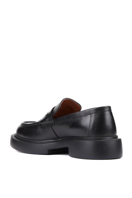 Shoetyle - Siyah Deri Bağcıksız Erkek Klasik Ayakkabı 250-2375