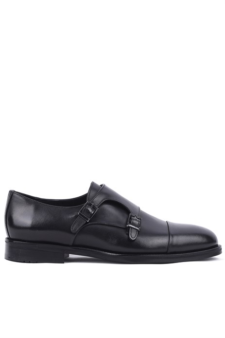 Shoetyle - Hakiki Deri Siyah Renk Günlük Erkek Ayakkabı 250-2379 