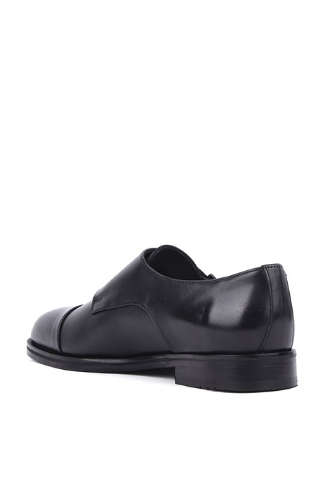 Shoetyle - Hakiki Deri Siyah Renk Günlük Erkek Ayakkabı 250-2379 