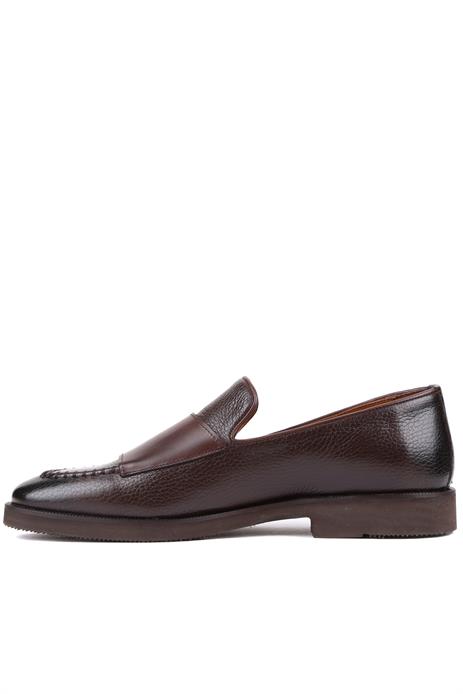Shoetyle - Kahverengi Deri Tokalı Erkek Klasik Ayakkabı 250-2750