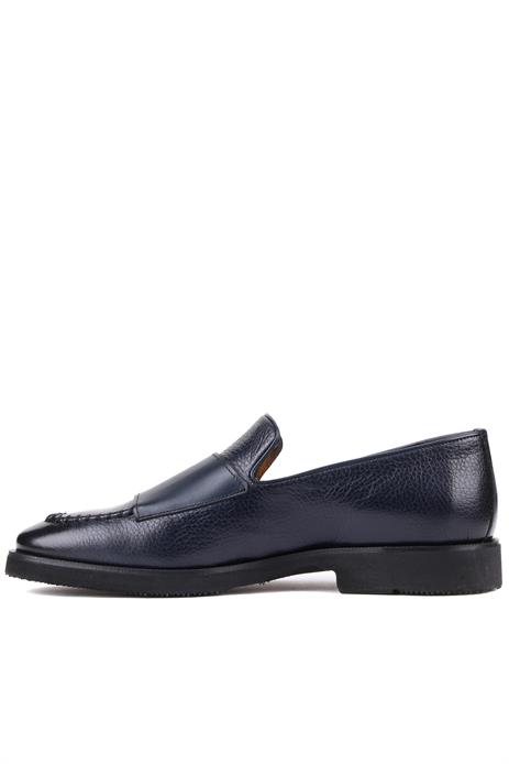 Shoetyle - Lacivert Deri Tokalı Erkek Klasik Ayakkabı 250-2750
