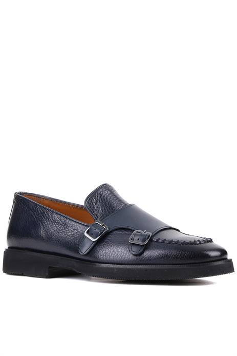 Shoetyle - Lacivert Deri Tokalı Erkek Klasik Ayakkabı 250-2750