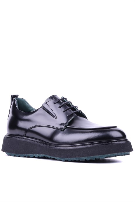 Shoetyle - Hakiki Açma Deri Siyah Renk Erkek Günlük Erkek Ayakkabı - 250-760-02 
