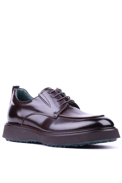 Shoetyle - Hakiki Deri Kahverengi Günlük Erkek Ayakkabı - 250-760-02