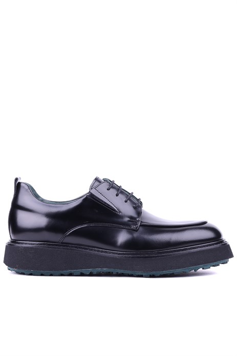 Shoetyle - Hakiki Açma Deri Siyah Renk Erkek Günlük Erkek Ayakkabı - 250-760-02 