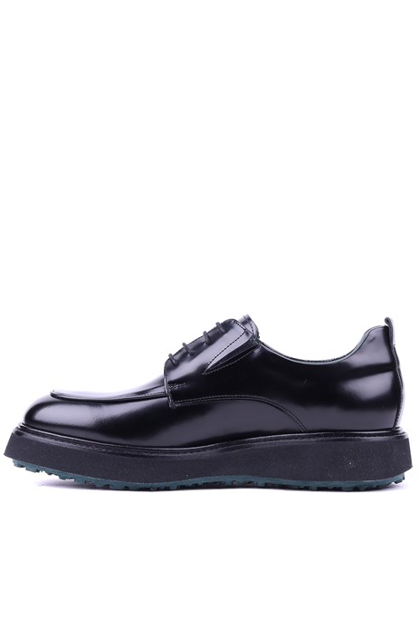 Shoetyle - Hakiki Açma Deri Siyah Renk Erkek Günlük Erkek Ayakkabı - 250-760-02 