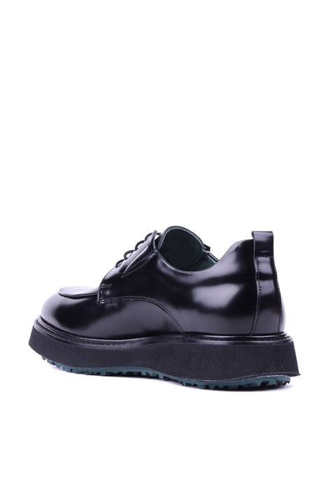Shoetyle - Hakiki Açma Deri Siyah Renk Erkek Günlük Erkek Ayakkabı - 250-760-02 