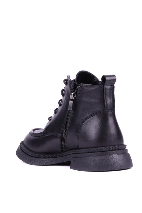 Shoetyle - Hakiki Deri Siyah Renk Kadın Deri Bot - 25101950