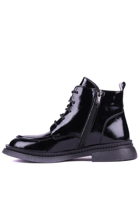 Shoetyle - Hakiki Deri Siyah Rugan Kadın Deri Bot - 25101950