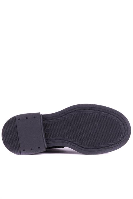 Shoetyle - Hakiki Deri Siyah Rugan Kadın Deri Bot - 25101955