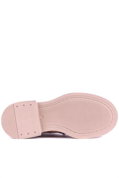 Shoetyle - Hakiki Süet Deri Bej Rengi Kadın Deri Bot - 25101955