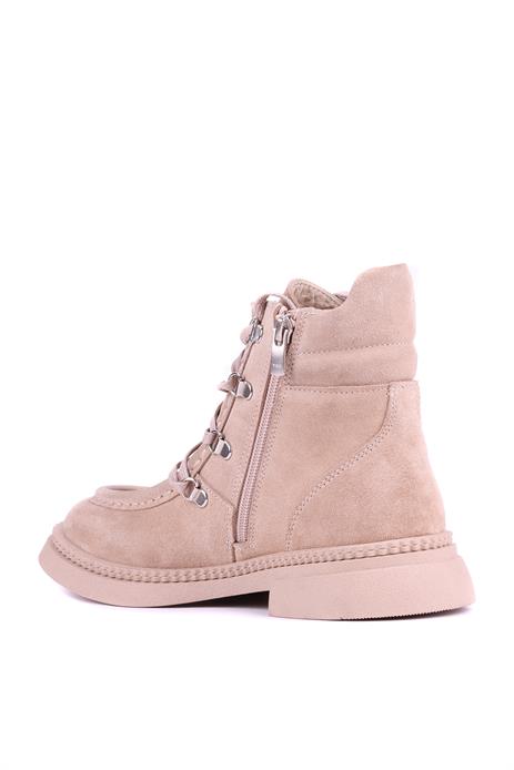 Shoetyle - Hakiki Süet Deri Bej Rengi Kadın Deri Bot - 25101955