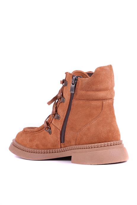 Shoetyle - Hakiki Süet Deri Taba Rengi Kadın Bot - 25101955