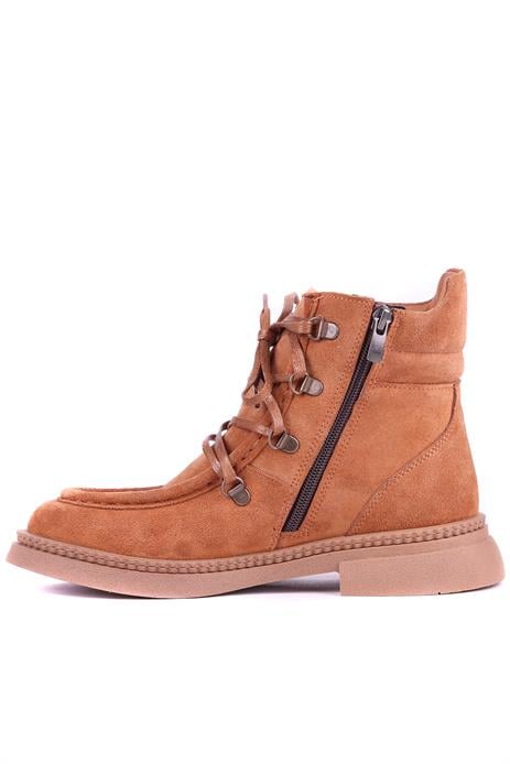 Shoetyle - Hakiki Süet Deri Taba Rengi Kadın Bot - 25101955