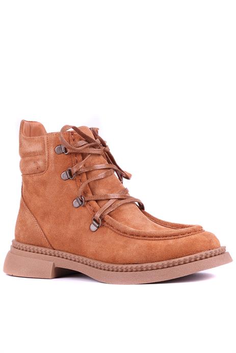 Shoetyle - Hakiki Süet Deri Taba Rengi Kadın Bot - 25101955