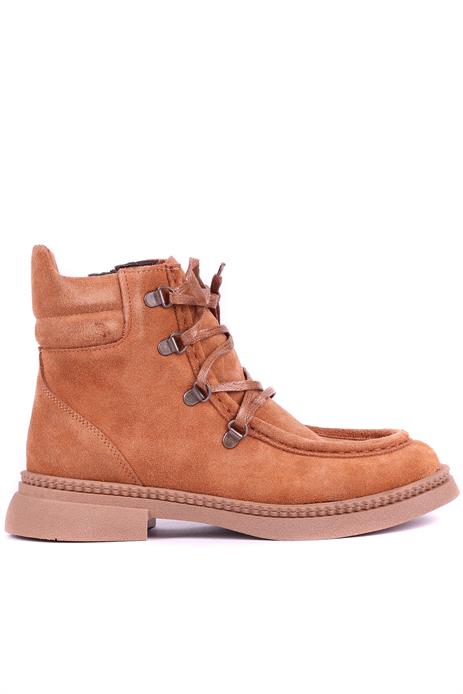 Shoetyle - Hakiki Süet Deri Taba Rengi Kadın Bot - 25101955