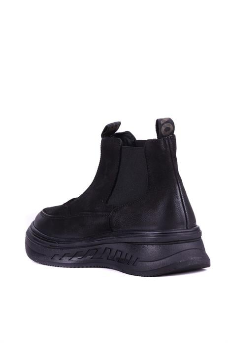 Shoetyle - Hakiki Nubuk Deri Siyah Renk Kadın Chelsea Bot - 25102251	
