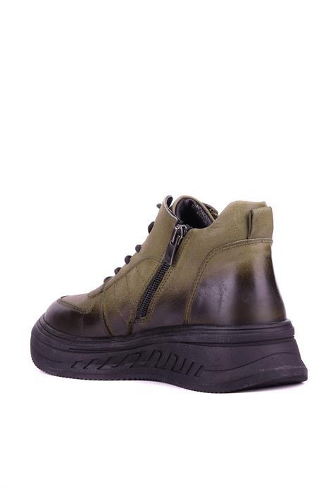 Shoetyle - Hakiki Deri Haki Renk Kadın Bot - 25102252