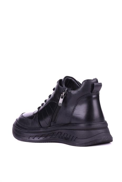 Shoetyle - Hakiki Deri Siyah Renk Kadın Bot - 25102252