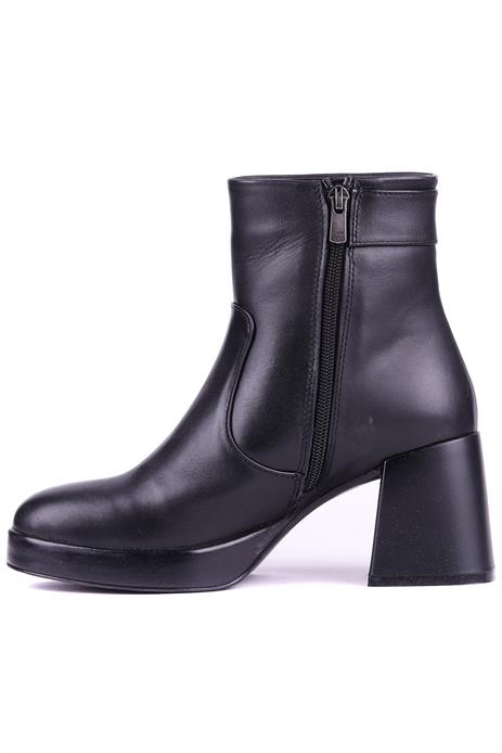 Shoetyle - Hakiki Deri Siyah Renk Topuklu Kadın Bot - 25102452