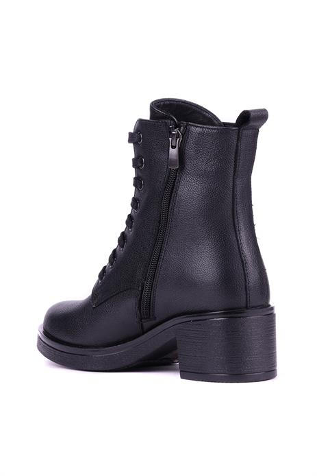 Shoetyle - Hakiki Deri Siyah Renk Topuklu Kadın Bot - 25103854
