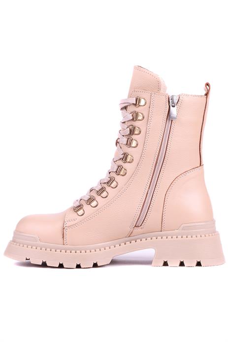 Shoeyle - Hakiki Deri Bej Rengi Kadın Postal Bot - 25104952