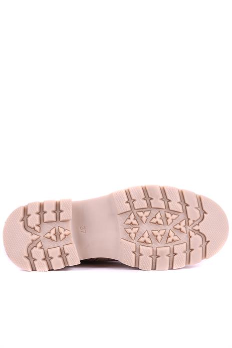 Shoeyle - Hakiki Deri Bej Rengi Kadın Postal Bot - 25104952