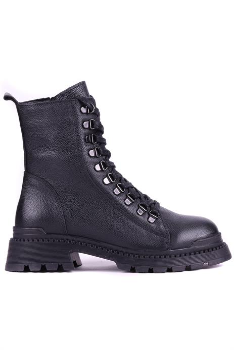 Shoeyle - Hakiki Deri Siyah Renk Kadın Postal Bot - 25104952