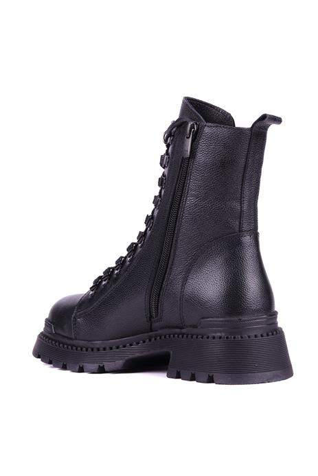 Shoeyle - Hakiki Deri Siyah Renk Kadın Postal Bot - 25104952