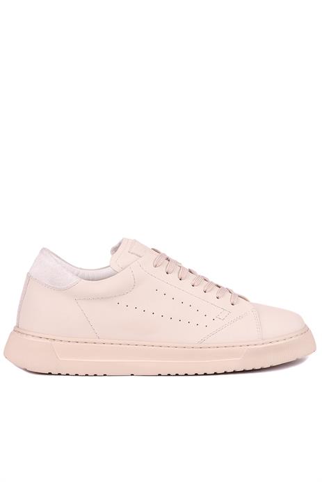 Liftin - Bej Rengi Hakiki Deri Gizli Ökçeli Bağcıklı Erkek Ayakkabı 365-LF03