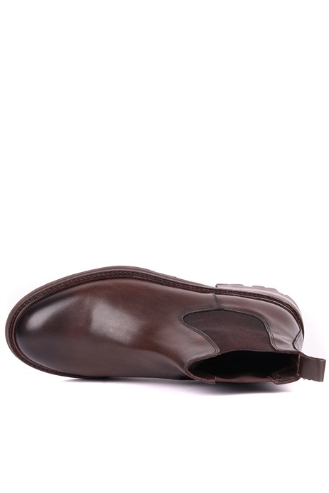 Shoetyle - Kahverengi Hakiki Deri Erkek Chelsea Bot 500-9004