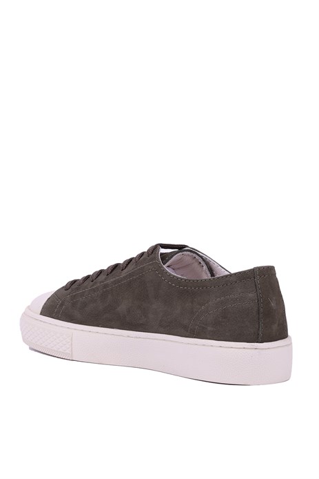 Shoetyle - Hakiki Nubuk Deri Haki Renk Erkek Sneaker - 666-0381