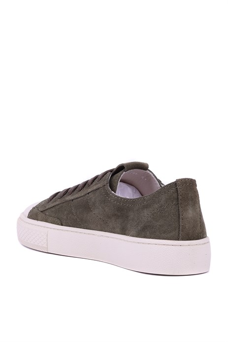 Shoetyle - Hakiki Süet Deri Yeşil Renk Erkek Sneaker - 666-0386 