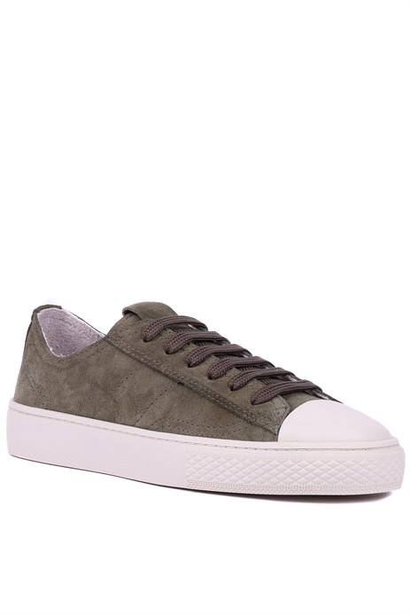 Shoetyle - Hakiki Süet Deri Yeşil Renk Erkek Sneaker - 666-0386 