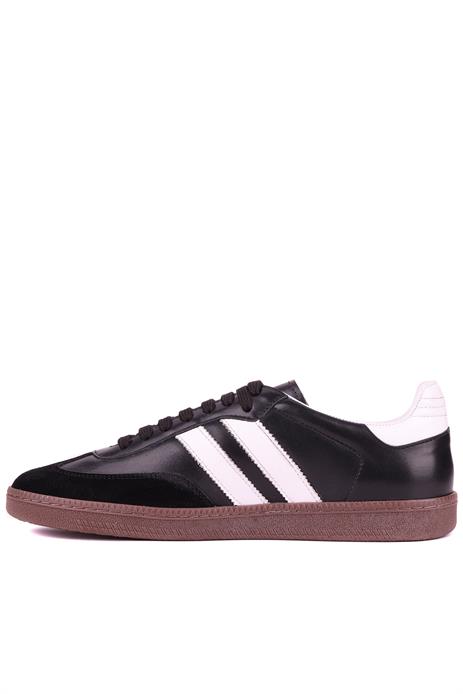 Shoetyle - Siyah Hakiki Deri Bağcıklı Erkek Sneaker 666-1077