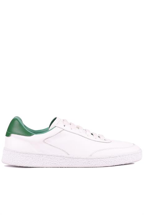 Shoetyle - Beyaz Hakiki Deri Bağcıklı Erkek Sneaker 666-11