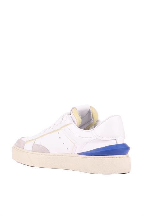 Shoetyle - Beyaz Hakiki Deri Bağcıklı Erkek Sneaker 666-23