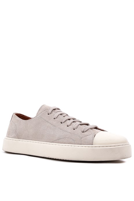Shoetyle - Bej Hakiki Süet Bağcıklı Erkek Sneaker 666-25
