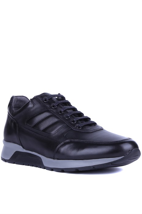 Fosco - Siyah Hakiki Deri Erkek Sneakers 2720-1 - 6960