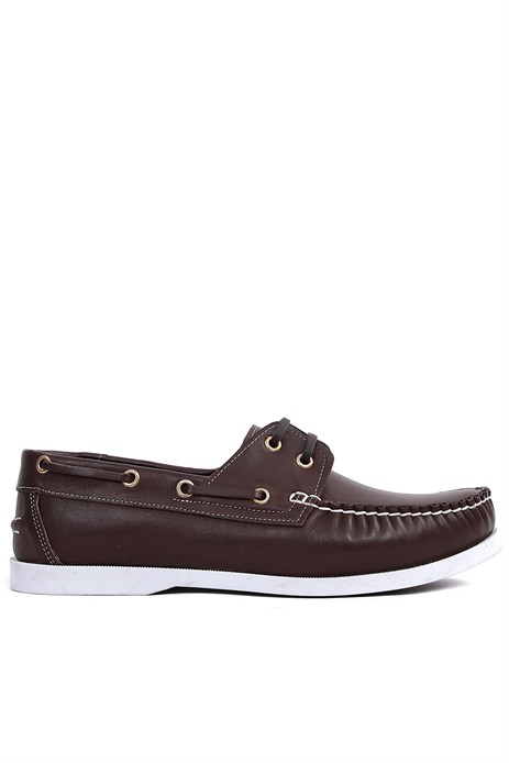 Shoetyle - Hakiki Deri Kahverengi Günlük Erkek Loafer Ayakkabı - 900-26009